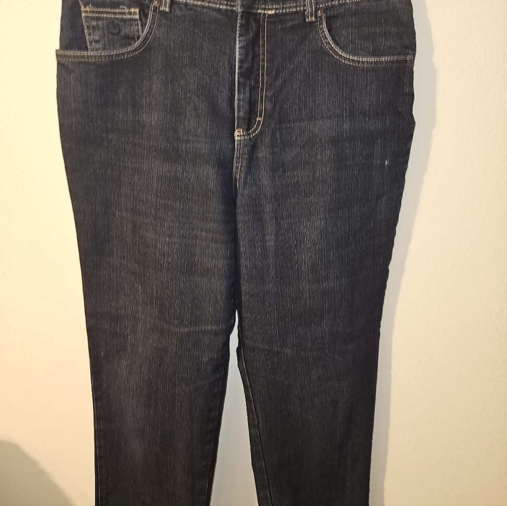 Gloria Vanderbilt Womans Dark Blue Jeans Size 14 - Picture 3 of 12